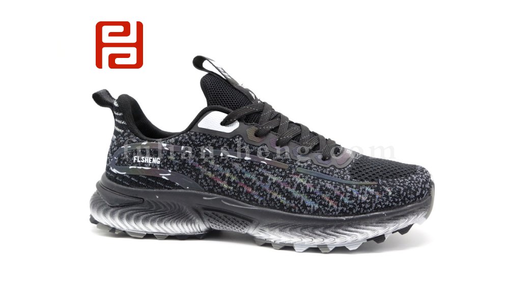 福連升休閑運(yùn)動(dòng)男鞋馬拉松跑步鞋旅游防滑透氣梭織鞋子