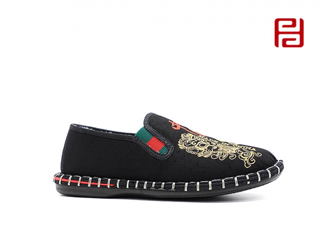 福連升冬季新款中國風(fēng)尚老北京布鞋時尚國粹休閑鞋