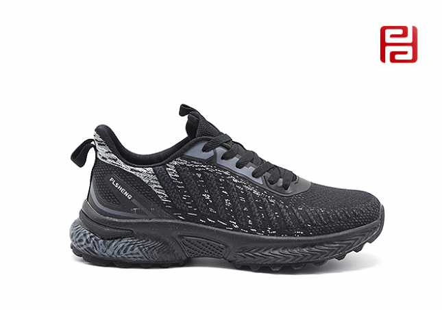 福連升秋季戶外休閑運(yùn)動(dòng)旅游鞋防滑透氣拼色飛織男鞋