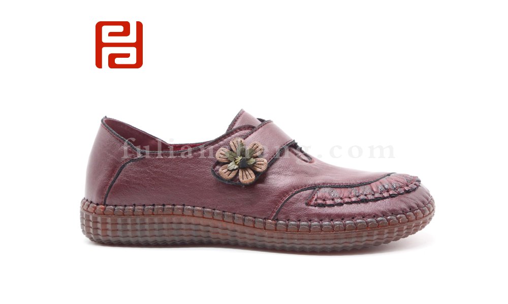 福連升休閑女鞋春季一腳蹬軟底透氣舒適媽媽鞋老北京布鞋